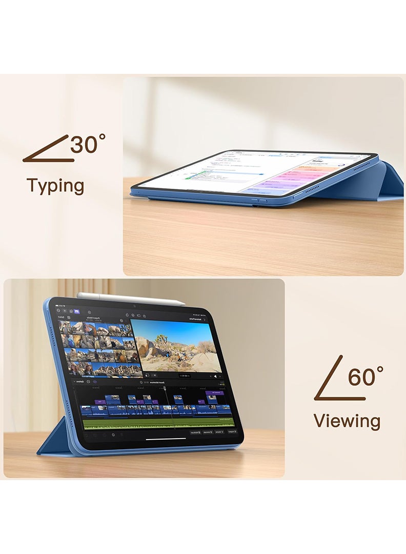 Theodor حافظة مغناطيسية لجهاز iPad (A16) 11 بوصة الجيل 11 2025/ حافظة iPad الجيل 10 2022 - لون أزرق سماوي - Image 5